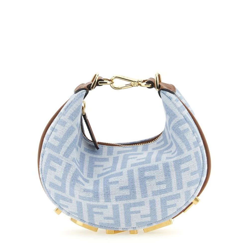 Fendi Blue Cotton Women's Handbag